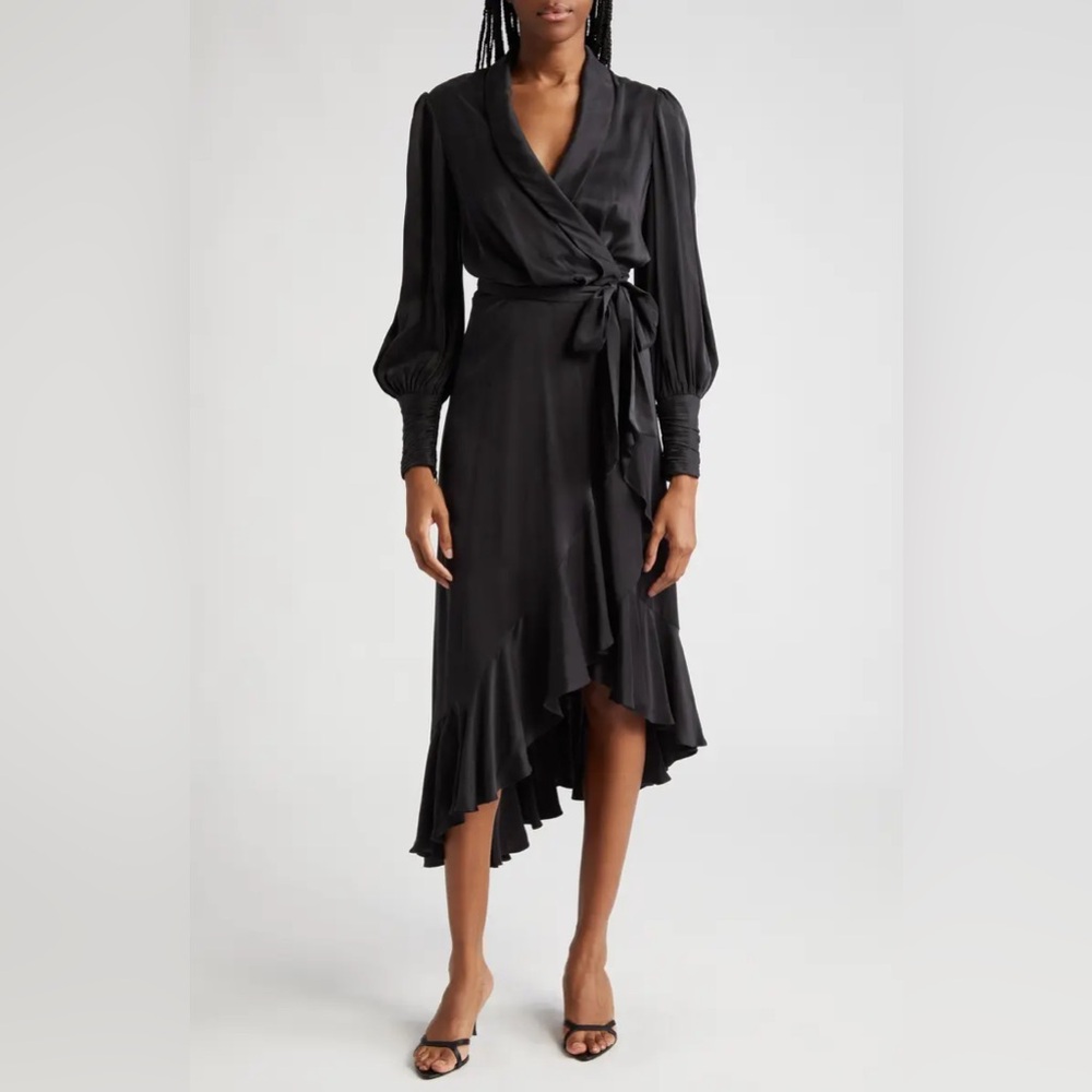 Pristine NWT - Zimmermann Silk wrap midi dress